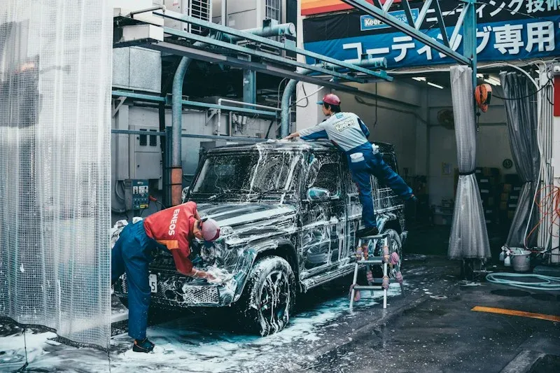 A car being washed