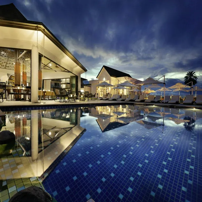 A resort with pool and guest facilities