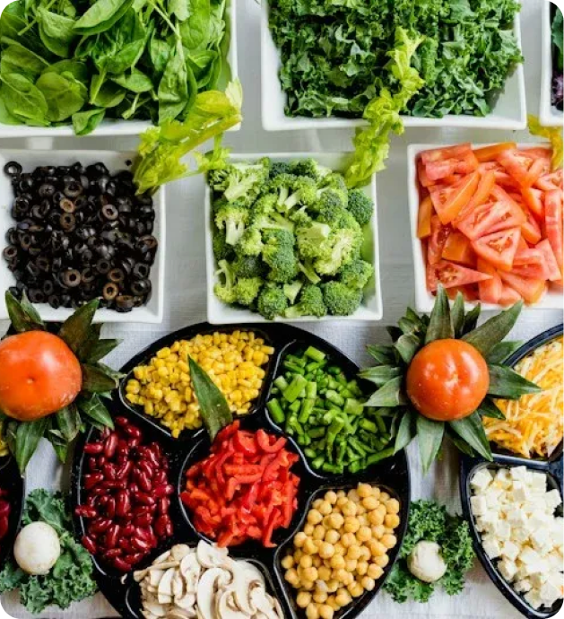 Fresh ingredients for a nutrition plan