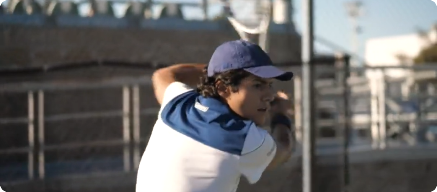 A player on a tennis court